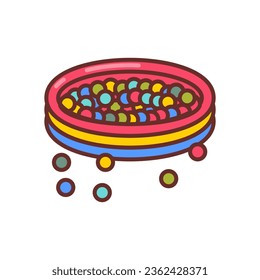 Icono de Pit de bola en vector. Ilustración