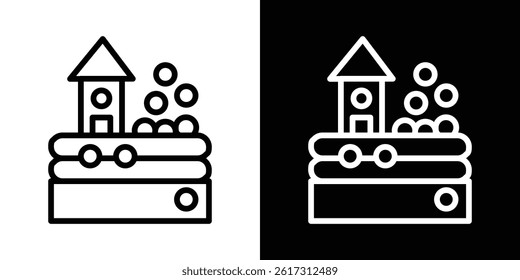 Ball pit icon vector for web and mobile app. Symbol isolated.