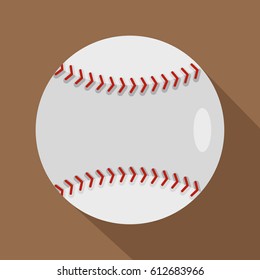 Ball for playing baseball icon. Flat illustration of ball for playing baseball vector icon for web isolated on coffee background