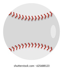 Ball for playing baseball icon flat isolated on white background vector illustration