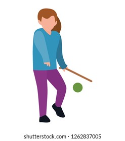 Ball playing flat icon design