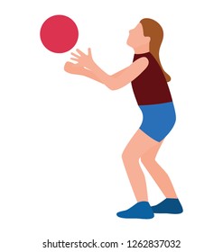 Ball playing flat icon design