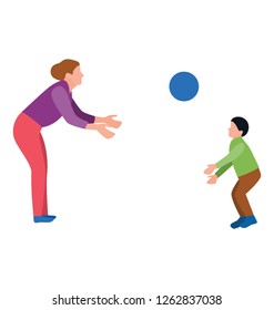 Ball playing flat icon design 