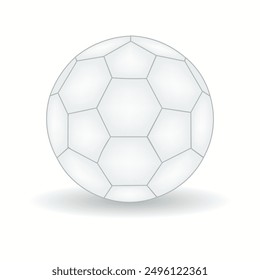 Ball for playing handball. Equipment for sports team games with hands. Vector illustration.