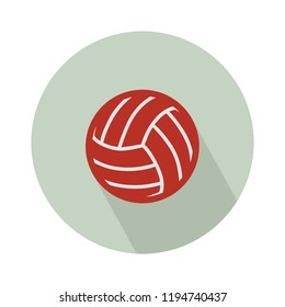 Ball for playing volleyball icon. Flat illustration of ball for playing volleyball vector icon for web isolated on white background