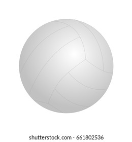 Ball for playing volleyball. Vector illustration. Isolated on white