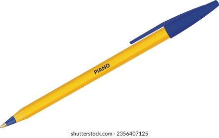Ball Point Pen Yellow famous Dollar Brand Yellow Color Blue Ink Pen