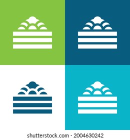 Ball Pool Flat four color minimal icon set