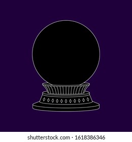 Ball of predictions, illustration, vector