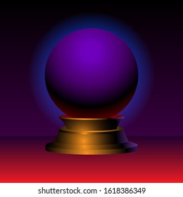 Ball of predictions, illustration, vector