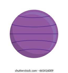 ball purple fitness healthy lifestyle icon. Isolated and flat illustration. Vector graphic