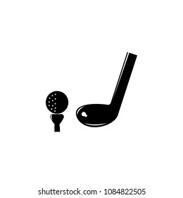 ball and putter illustration. Element of sport for mobile concept and web apps. Detailed ball and putter illustration can be used for web and mobile. Premium icon on white background