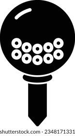 Ball Putter Vector Icon Glyph Style