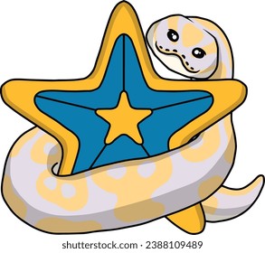 Ball python snake christmas clipart