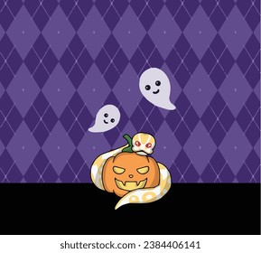 Ball python snake cute halloween