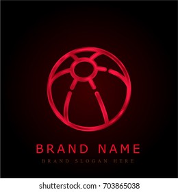 Ball red chromium metallic logo