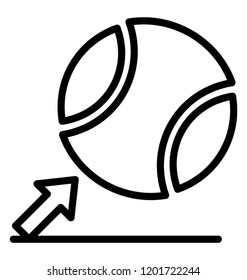 A ball representing games as tennis ball