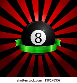 Ball With Ribbon Vector Illustration