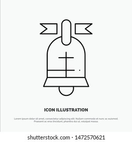 Ball, Ring, American, Usa Line Icon Vector