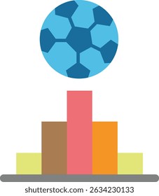 A ball is a round object used in various sports, games, and activities. It can bounce, roll, or be thrown, making it essential for play, recreation, and physical exercise.

