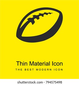 Ball of rugby bright yellow material minimal icon or logo design