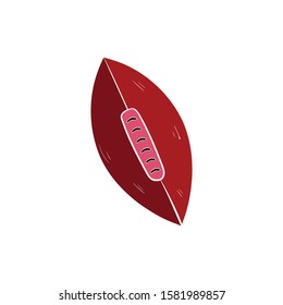 ball rugby doodle icon vector hand drawing 