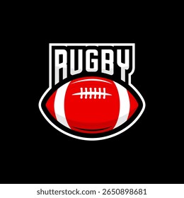 Ball of rugby sport team 