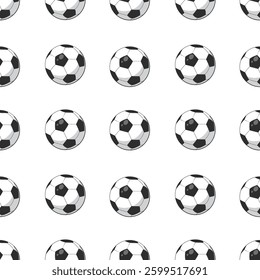 Ball seamless pattern background. Football illustration pattern. Ball background. Perfect for fabrics, textile, wallpaper, and decor. SSTKbackgrounds