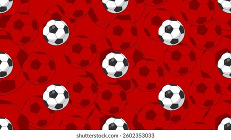 Ball seamless pattern background. Football illustration pattern. Ball background. Perfect for fabrics, textile, wallpaper, and decor. SSTKbackgrounds