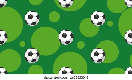 Ball seamless pattern background. Football illustration pattern. Ball background. Perfect for fabrics, textile, wallpaper, and decor. SSTKbackgrounds