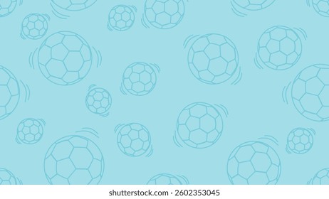 Ball seamless pattern background. Football illustration pattern. Ball background. Perfect for fabrics, textile, wallpaper, and decor. SSTKbackgrounds