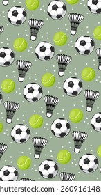 Ball seamless pattern background. Ball illustration pattern. Ball background. Perfect for fabrics, textile, wallpaper, and decor. SSTKbackgrounds