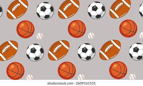 Ball seamless pattern background. Ball illustration pattern. Ball background. Perfect for fabrics, textile, wallpaper, and decor. SSTKbackgrounds