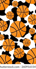 Ball seamless pattern background. Ball illustration pattern. Ball background. Perfect for fabrics, textile, wallpaper, and decor. SSTKbackgrounds