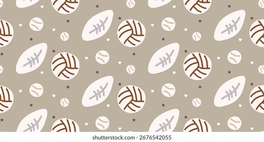 Fundo de padrão sem costura da bola. Padrão de ilustração de bola. Fundo da bola. Perfeito para tecidos, têxteis, papel de parede e decoração. PlanosDeFundoSSTK