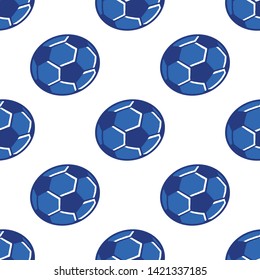 Ball Seamless Pattern. Soccer Ball Seamless Pattern. Football. Cartoon Ball on white background isolated. Stock Vector Illustration. Cartoon style. 