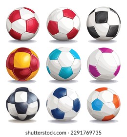 Ball set vector isolated on white 