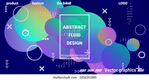 Gradientes de forma de bola.  Papel geométrico creativo. Ilustración vectorial 3d.  Estilo de revista. Imágenes prediseñadas de vectores.