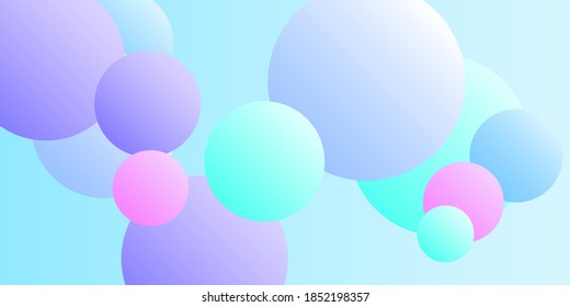 Ball shape gradients.  Creative geometric wallpaper. Vector 3d illustration.  Magazine style. Vector clip art.