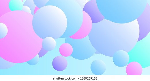 Ball shape gradients.  Creative geometric wallpaper. Vector 3d illustration.  Magazine style. Vector clip art.