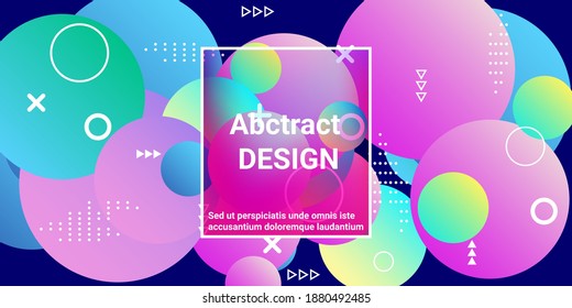 Gradientes de forma de bola. Papel geométrico creativo. Ilustración vectorial 3d. Estilo de revista. Imágenes prediseñadas de vectores.