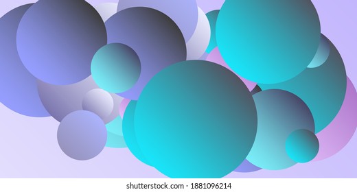 Gradientes de forma de bola. Papel geométrico creativo. Ilustración vectorial 3d. Estilo de revista. Imágenes prediseñadas de vectores.