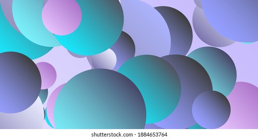 Ball shape gradients.  Creative geometric wallpaper. Vector 3d illustration.  Magazine style. Vector clip art.