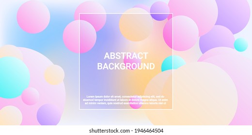 Ball shape gradients. Futuristic abstract background. Bright gradient. Vector 3d illustration. Background picture with balls for banner, poster, cover design.