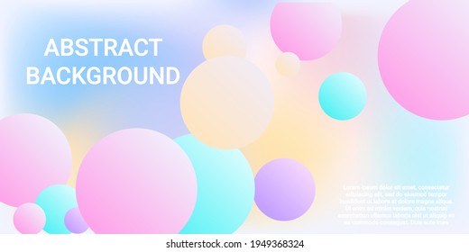 Ball shape gradients. Futuristic abstract background. Bright gradient. Vector geometric illustration.  3d. Background picture with balls for banner, poster, cover design.