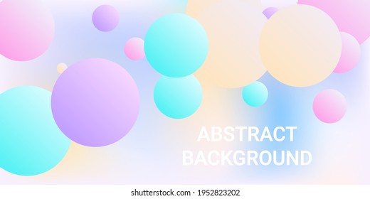 Ball shape gradients. Futuristic abstract background. Bright gradient. Vector geometric illustration.  3d. Background picture with balls for banner, poster, cover design.
