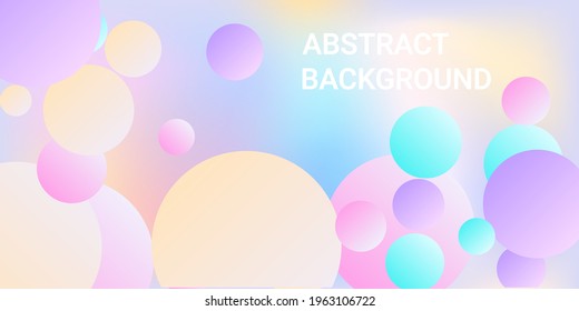 Ball shape gradients. Futuristic abstract background. Bright gradient. Vector geometric illustration. Background picture with balls for banner, poster, cover design.