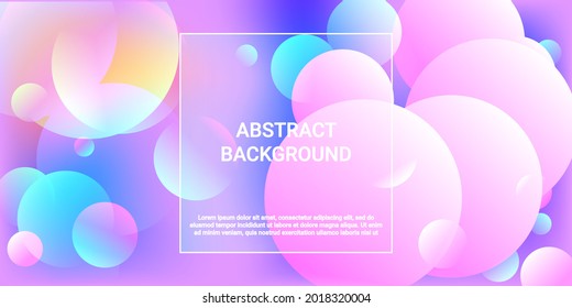 Kugelförmige Farbverläufe. Futuristischer abstrakter Hintergrund. Heller Farbverlauf. Geometrische Vektorgrafik.  3d. Hintergrundbild mit Bälle für Banner, Poster, Cover-Design.