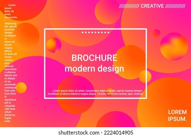 Ball shape gradients. Futuristic abstract background. Bright gradient. Vector geometric illustration. Background picture with balls for banner, poster, cover design.