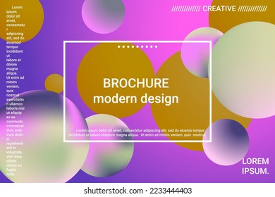 Ball shape gradients. Futuristic abstract background. Bright gradient. Vector geometric illustration. Background picture with balls for banner, poster, cover design.